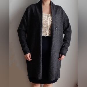 Vintage 90S Crocodile Women's Gray Cardigan, Size M